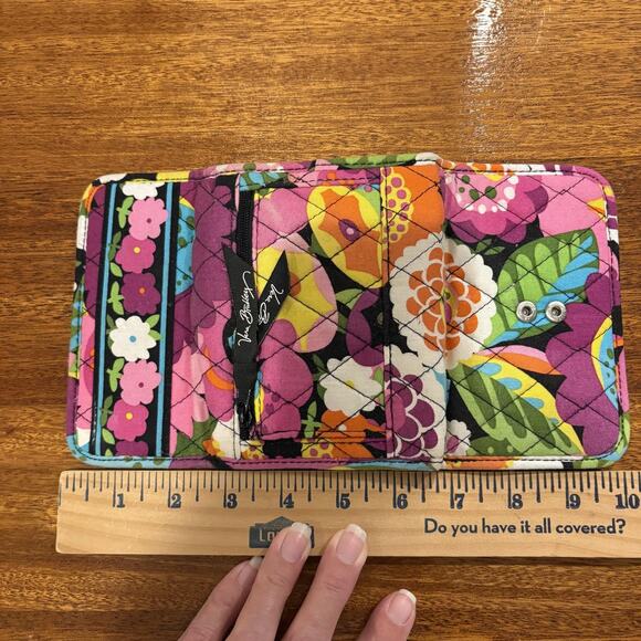 Vera Bradley Wallet Womens Trifold Clutch Quilted Floral ID Coin Purse Organizer - Picture 6 of 8